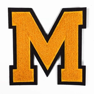 Chenille Embroidered Letter M Patch <b>Iron</b> On Applique for Clothing Hats Bags Jackets Backpacks DIY Crafts Apparel Decoration - Product Image 1