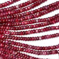 Perles Rondelles Facettées en Pierre de Lune Rouge Mystique de Haute Qualité, Taille 4-10mm, avec Plus de 50 Ans d'Expérience pour la Fabrication de Bijoux