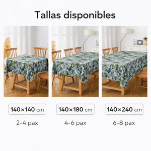 Tovaglia Rettangolare Idrorepellente 100% Poliestere con Motivo Foglie Nordiche, Effetto Lino, Lavabile e Riutilizzabile per Casa, Cucina e Sala da Pranzo - Product Image 2