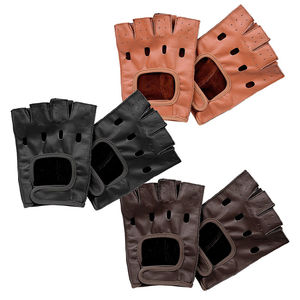 Gants de sport en cuir pour le cyclisme, demi-doigts, respirants, unisexes, avec logo personnalisé, vente en gros, design professionnel, fabriqués au Pakistan - Product Image 3