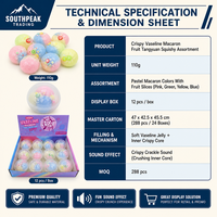 Jouet sensoriel Southpeak Macaron Croustillant Squishy – Jouets Squishy Croquants Anti-stress – Vente en Gros Usine OEM WS