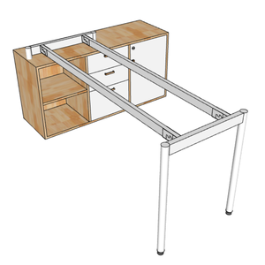 Sistema de Patas de Acero HCOM218 OMA II, Patas de Metal Industriales de 160x60CM para Muebles, Gabinetes, Mesas de Comedor, Sillas de Cocina, Sofás y Hoteles - Product Image 1