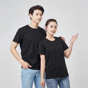 Precio barato 180gsm Color puro 100% algodón manga corta logotipo personalizado impresión hombres mujeres camiseta Unisex para hombres - Product Image 6