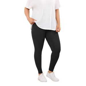 Leggings de talla grande para mujer, para entrenamiento, yoga, cintura alta, compresión, con bolsillos, forro polar, maternidad, gimnasio, invierno, sin costuras, OEM - Product Image 1
