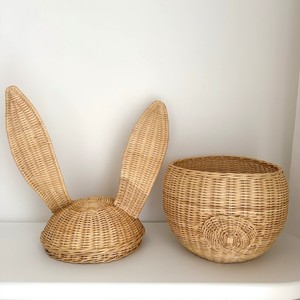 Paniers de Pâques pour enfants, bon prix, panier en rotin écologique, forme animale, panier pour enfant - Product Image 4