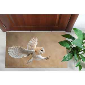 Tapis Hibou des granges, Tapis avant l'attaque, Tapis Faune sauvage, Tapis imprimé, Tapis doux à poils longs - Product Image 5