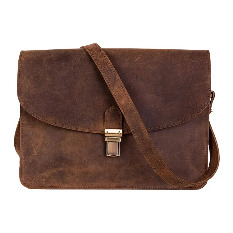 Finest Quality Custom Leather Crossbody Bag Premium Leather Stylish Trendy Sling Crossbody Laptop Leather Bag For Sale
