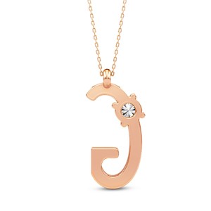 Colgante Personalizado con Inicial de Diamante Cultivado en Laboratorio VVS VS EF, Plata de Ley 925 con Acabado en Oro, Colgante Solitario con Letra Mayúscula - Product Image 2