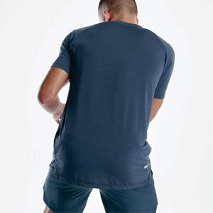 เสื้อยืดคอกลมแบบลำลองสำหรับใส่วิ่งเนื้อผ้าฝ้ายโพลีเอสเตอร์100% วิ่ง - Product Image 4