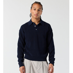 Tùy Chỉnh Cáp Đan Dài Tay Áo Len Crew Cổ Áo Len Dệt Kim Xoắn Hoa Mẫu Áo Len Người Đàn Ông Rắn Màu Sắc Mới Phong Cách - Product Image 6