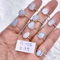 Bague tendance en argent sterling 925 avec pierre de lune arc-en-ciel brute, sertie clos, pierre de naissance, bijoux fins, pour usage quotidien, pour femme