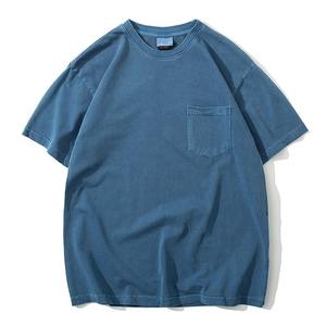 Vente en gros t-shirt délavé à l'acide Streetwear 100% coton t-shirts avec logo personnalisé t-shirt vintage surdimensionné - Product Image 2