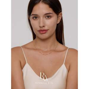Collier en perles plaqué or, motif chevrons, inaltérable, cadeau pour maman ou elle, colliers superposés tendance - Product Image 5