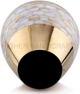 Urne de crémation en laiton nacré de style américain Urne funéraire en métal poli pour cendres Fournitures funéraires complètes - Product Image 3