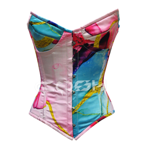 Corset pour femmes à imprimé marbre personnalisé, vêtements de soirée sexy, sans bretelles, décolleté en cœur, taille amincissante, fournisseur de vêtements de mode - Product Image 1