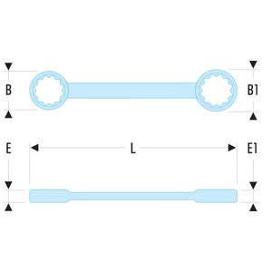 Clés à anneau droites Facom avec profil Torx, outil de qualité supérieure pour usage professionnel - Product Image 3