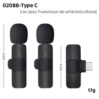 Système de microphones sans fil doubles avec micro-cravate, réduction intelligente du bruit, compatible utilisation en direct