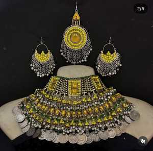 Conjunto de joyas para mujer, estilo afgano hecho a mano, pendientes Vintage, collar, conjuntos de joyas para mujer por AA IMPEX - Product Image 5