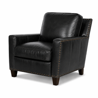 Fauteuil en cuir pleine fleur, chaise d'appoint en cuir véritable, couleur personnalisée, fait main, luxe, style américain antique, mobilier de maison