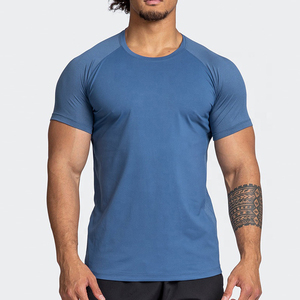 Venta al por mayor 100% poliéster camiseta gimnasio correr seco liso personalizado impreso hombres material ligero mejor venta - Product Image 3