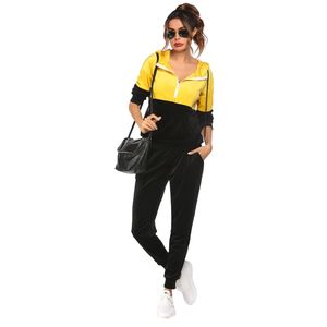 Conjunto de Sudadera y Pantalón Corto de Maternidad de Invierno Personalizado al por Mayor para Mujer, de Dos Piezas, con Mangas Largas y Cordón Ajustable - Product Image 4