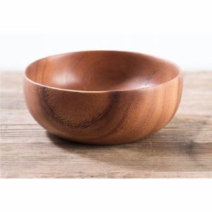 Bol de service en bois de manguier artisanal de luxe avec incrustation d'émail blanc, grand bol à salade en bois de forme organique pour la décoration de la maison et l'hôtellerie - Product Image 2