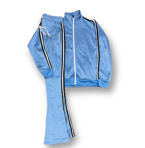 Chaqueta acampanada con cremallera completa, pantalones, chándal personalizado para hombre, conjunto de chándal apilado al por mayor de alta calidad - Product Image 1