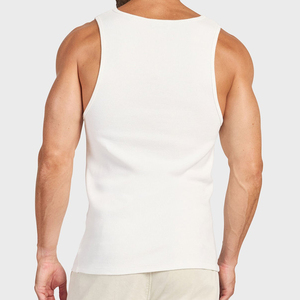 Camiseta sin mangas 2025 de alta calidad para hombre, camiseta de entrenamiento de secado rápido con logotipo personalizado, camiseta de culturismo con tirantes, servicio OEM que incluye Punto de talla grande - Product Image 5