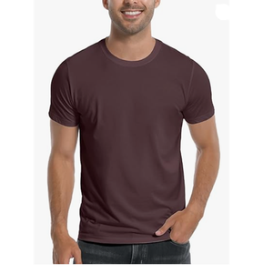 เสื้อยืดคอกลมผ้าคอตตอน100% สำหรับผู้ชายเสื้อทรงหลวมเปิดไหล่สไตล์สตรีททำจากไม้แข็ง - Product Image 1