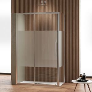 Flora and Bluma LF70 6 mm Chrome IX Porte de Douche Côté Fixe pour Coulissante 90 cm Taille Réglable Taille 90 cm Réglable - Product Image 1