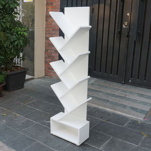 Estantería Moderna Blanca de Plástico/Metal con Diseño de Ramas de Bambú para Sala de Estar/Oficina KS68048 Tipo Vertical - Product Image 4