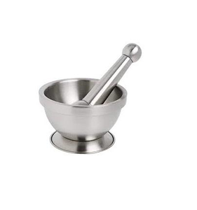 Mortier et pilon en aluminium Vente en gros Pilon à mortier en aluminium style indien avec logo personnalisé pour la cuisine - Product Image 1