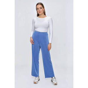 <b>Wool</b> Knitted High Waist Wide Leg Casual Trousers - Product Image 1