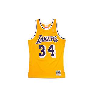 Maillot réplique Shaquille O'Neal respirant pour homme en or - Product Image 1