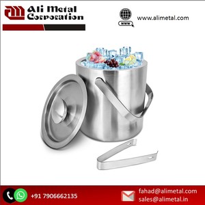 Seau à glace en métal en aluminium de mariage 5L avec poignée en acier inoxydable refroidisseur de vin refroidisseur pour seau à Champagne bacs à boissons - Product Image 2