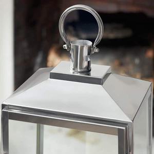 Innovador candelabro de cristal de acero inoxidable de dos piezas, linternas, artesanía, decoración de jardín para el hogar, diseño europeo moderno - Product Image 3