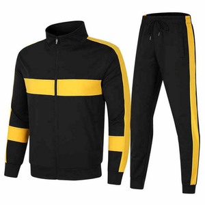 Ensemble de survêtement de sport d'hiver pour homme Cuaual, grande taille, respirant, en coton, deux pièces, uni, léger, séchage rapide - Product Image 1