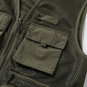 Breathable Custom Print Logo Men's <b>Utility</b> Waistcoat <b>Vest</b> Outdoor Wholesale Unisex Functional Climbing Shooting Multi Pockets - Product Image 5