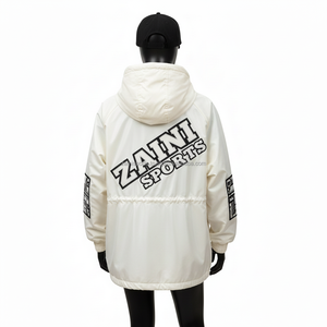 Veste coupe-vent en polyester premium pour femmes, 120 GSM, softshell, couleur blanche, avec logo personnalisé brodé, veste pour femmes - Product Image 2