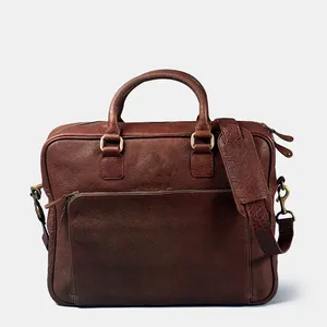 Dark Brown Leather Satchel For Men Travel Carry-on Luggage Overnight Weekender Bag Manufacturer From Pakistan