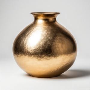 ImperioLine Tarro martillado Opulent Grace Tall Bronce Acabado Diseñador Jarrón de metal Exquisito acento hecho a mano para la decoración del hogar - Product Image 1