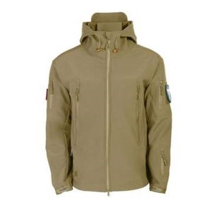 OEM-Chaqueta cortavientos para deportes de invierno al aire libre para hombre, abrigo impermeable con capucha y cuello levantado, logotipo frontal - Product Image 3