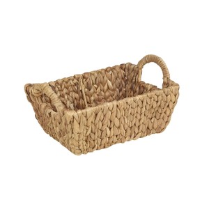 Cesta de Mimbre de Jacinto de Agua Tejida Vintage, Atractiva y Ecológica, Organizador de Almacenamiento Multiusos con Asas, Hecha en Vietnam - Product Image 3