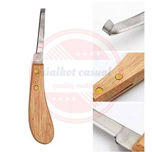 Couteau à sabot Couteaux vétérinaires à double tranchant pour droitier Manche en bois Couteaux à sabot à lame tranchante - Product Image 2