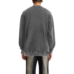 Sudadera Casual de Diseño Personalizado para Hombre, Lavado Ácido, Mezcla de Algodón y Felpa, Estilo Holgado, Hombros Caídos, OEM, Marca Privada - Product Image 4