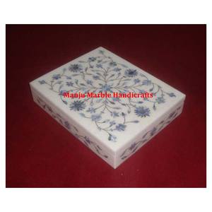 Lujosa nueva caja de incrustaciones de mármol de diseño de calidad Premium con arte de trabajo de incrustaciones hechas a mano de nácar para artículo de caja de embalaje de joyería - Product Image 2