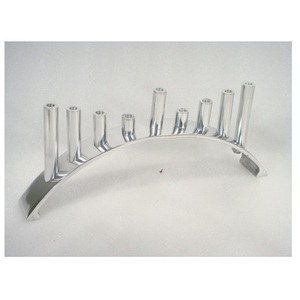 <b>Silver</b> Aluminium Candle Stand 9 Branches Candle Holders for Home Hotel Table Top Decorative Item Candle Holder - Product Image 4