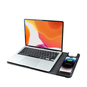 Sac d'ordinateur portable multifonctionnel portable pour affaires, étui pour ordinateur, chargeur sans fil trois-en-un, écouteurs, cuir PU - Product Image 4