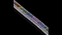 Pulsera de tenis de lujo blanca chapada en oro de 14K con rodio, con múltiples gemas de zafiro de corte brillante y diamantes cultivados en laboratorio, certificada por IGI