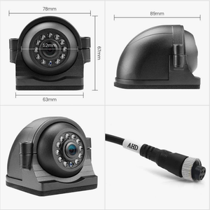 Cámara de Visión Lateral AHD 1080P 2MP con Monitor y Luz LED de Relleno | Cámara de Reversa para Camión/Autobús, Gran Angular de 155°, Resistente al Agua IP69K, 12-36V - Product Image 4